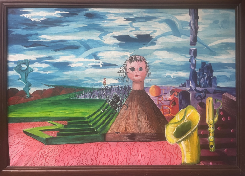 Ellen's first surreal painting